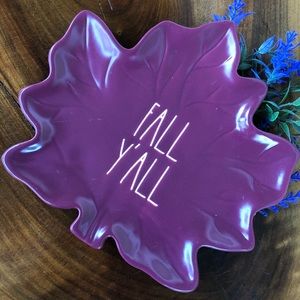 Rae Dunn Purple Fall Y'all Leaf Dish